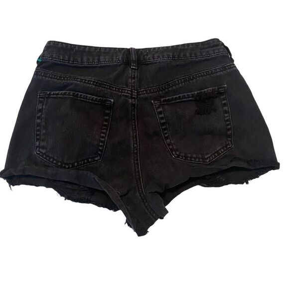 PacSun High Rise Festival Black Shorts Sz 27 - Picture 3 of 8